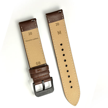 20mm Premium Genuine Leather Smart Watch Strap Replacement for Huawei Watch 2