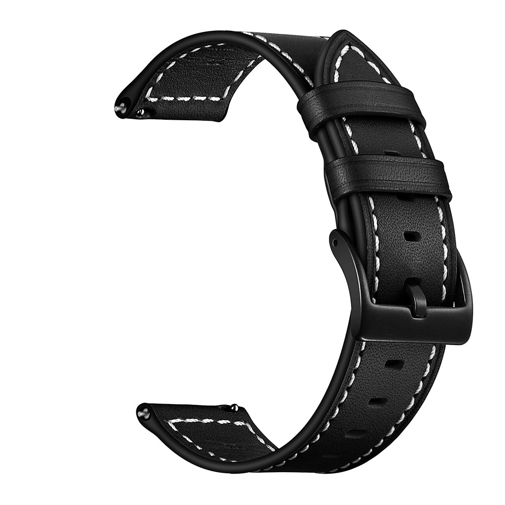 22mm Stitching Decor Genuine Leather Watch Strap Bracelet Wristband for Huawei Watch GT / Watch 2 / Watch Magic
