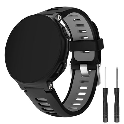 For Garmin Forerunner 735XT 220 230 235 620 630 Silicone Watch Band Wrist Strap Replacement with Silver Buckle
