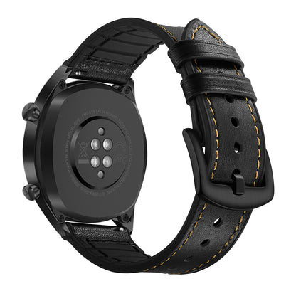 22mm Genuine Leather Coated Silicone 22mm Watch Strap for Huawei Watch GT 2/1  / Honor Magic