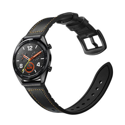 22mm Genuine Leather Coated Silicone 22mm Watch Strap for Huawei Watch GT 2/1  / Honor Magic