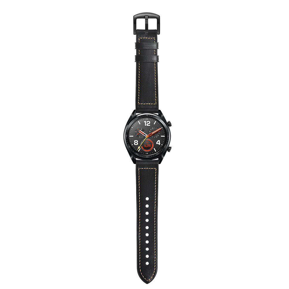 22mm Genuine Leather Coated Silicone 22mm Watch Strap for Huawei Watch GT 2/1  / Honor Magic