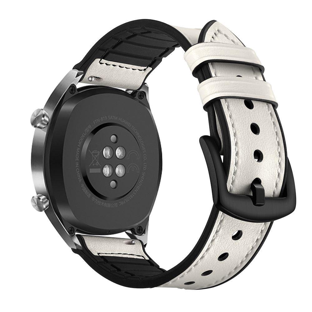 22mm Genuine Leather Coated Silicone 22mm Watch Strap for Huawei Watch GT 2/1  / Honor Magic