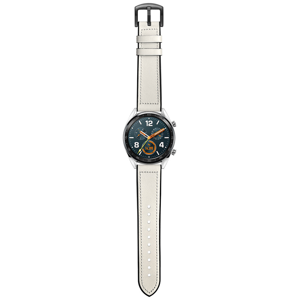 22mm Genuine Leather Coated Silicone 22mm Watch Strap for Huawei Watch GT 2/1  / Honor Magic