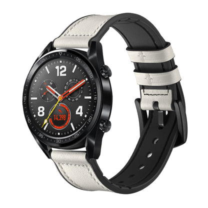 22mm Genuine Leather Coated Silicone 22mm Watch Strap for Huawei Watch GT 2/1  / Honor Magic