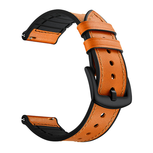 22mm Genuine Leather Coated Silicone 22mm Watch Strap for Huawei Watch GT 2/1  / Honor Magic