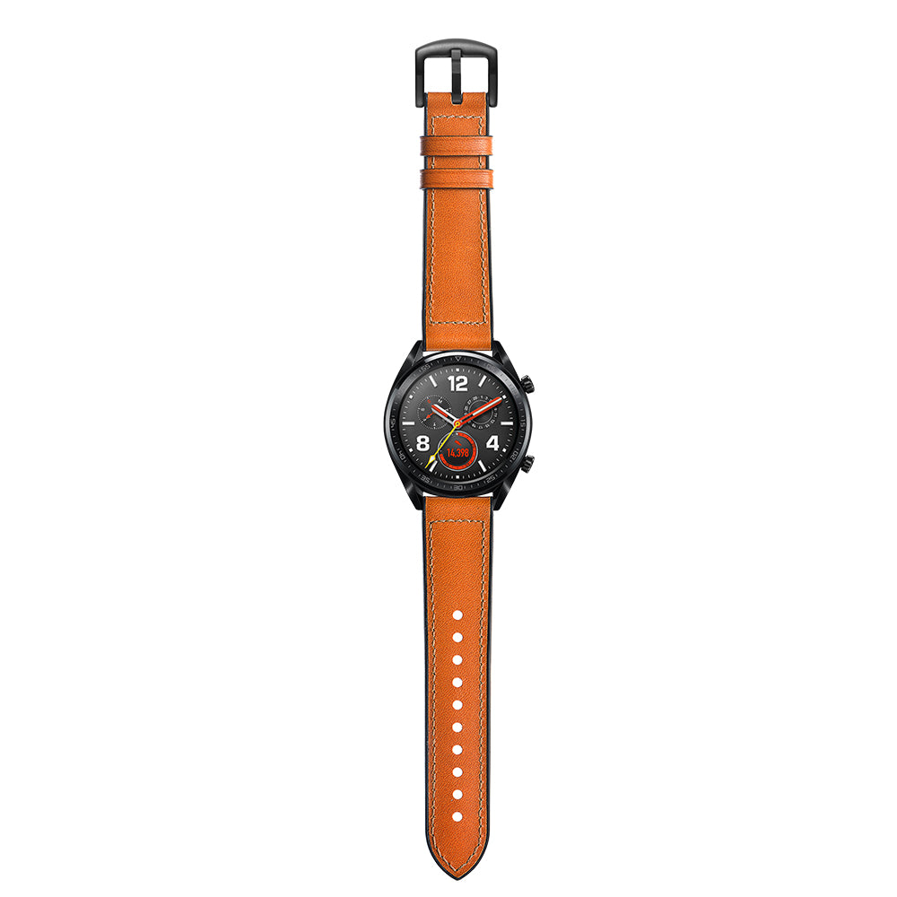 22mm Genuine Leather Coated Silicone 22mm Watch Strap for Huawei Watch GT 2/1  / Honor Magic
