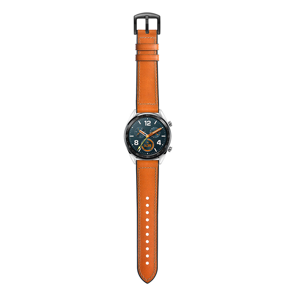 22mm Genuine Leather Coated Silicone 22mm Watch Strap for Huawei Watch GT 2/1  / Honor Magic