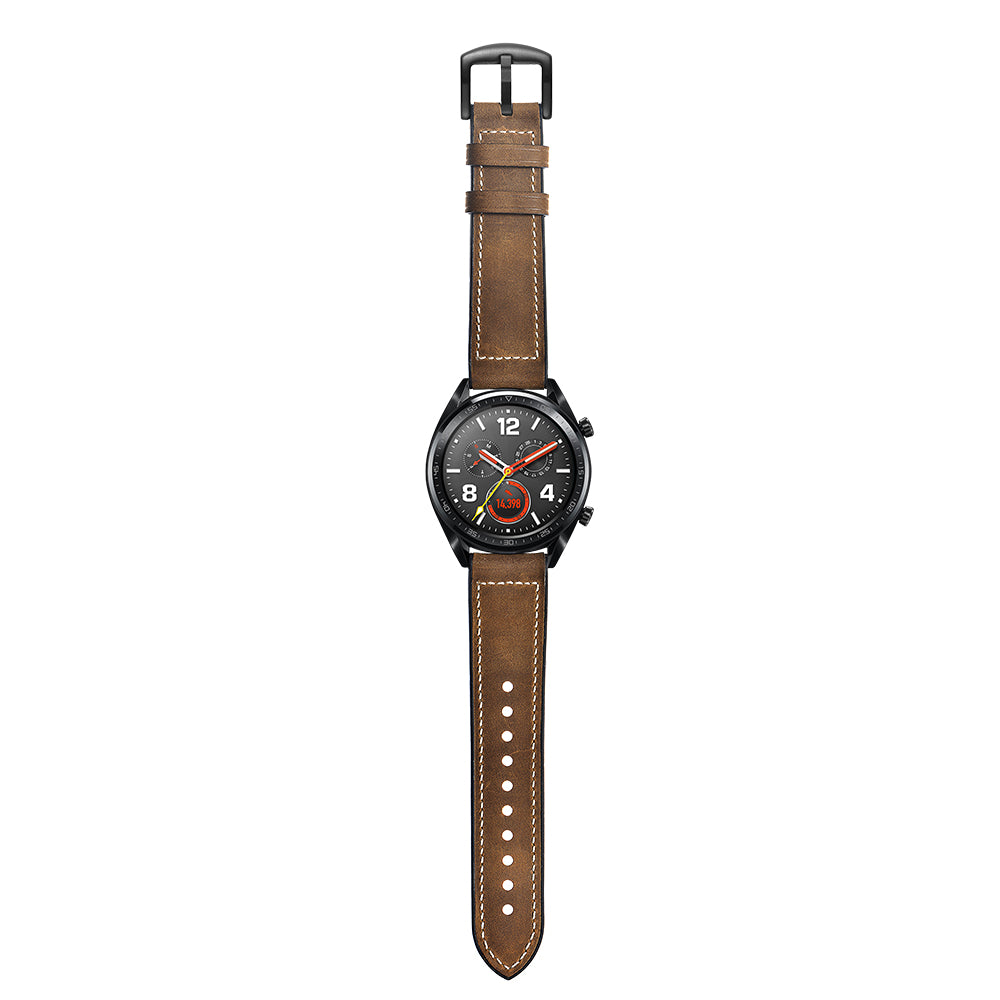 22mm Genuine Leather Coated Silicone 22mm Watch Strap for Huawei Watch GT 2/1  / Honor Magic