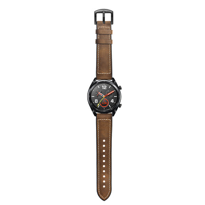 22mm Genuine Leather Coated Silicone 22mm Watch Strap for Huawei Watch GT 2/1  / Honor Magic