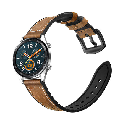 22mm Genuine Leather Coated Silicone 22mm Watch Strap for Huawei Watch GT 2/1  / Honor Magic