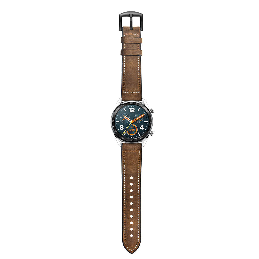22mm Genuine Leather Coated Silicone 22mm Watch Strap for Huawei Watch GT 2/1  / Honor Magic