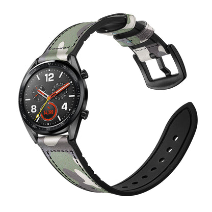 22mm Genuine Leather Coated Silicone 22mm Watch Strap for Huawei Watch GT 2/1  / Honor Magic
