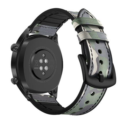 22mm Genuine Leather Coated Silicone 22mm Watch Strap for Huawei Watch GT 2/1  / Honor Magic