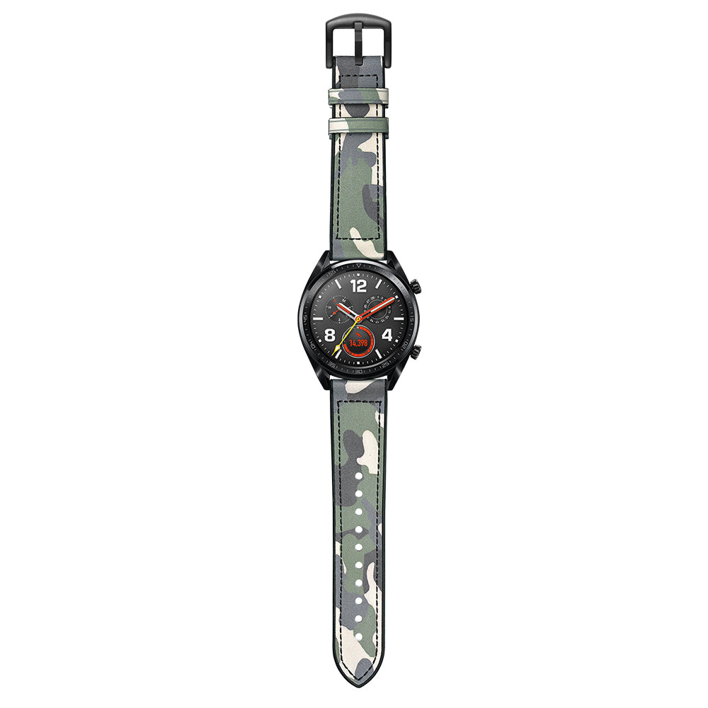 22mm Genuine Leather Coated Silicone 22mm Watch Strap for Huawei Watch GT 2/1  / Honor Magic