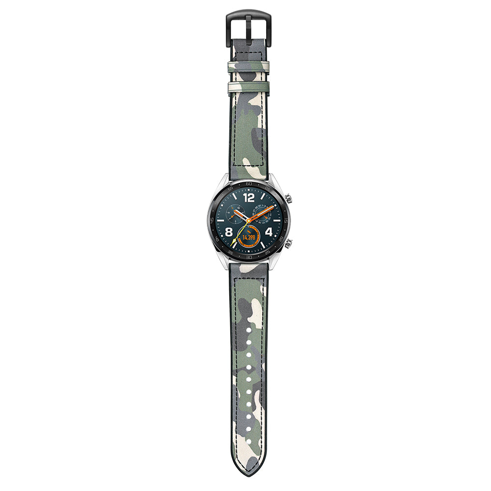 22mm Genuine Leather Coated Silicone 22mm Watch Strap for Huawei Watch GT 2/1  / Honor Magic
