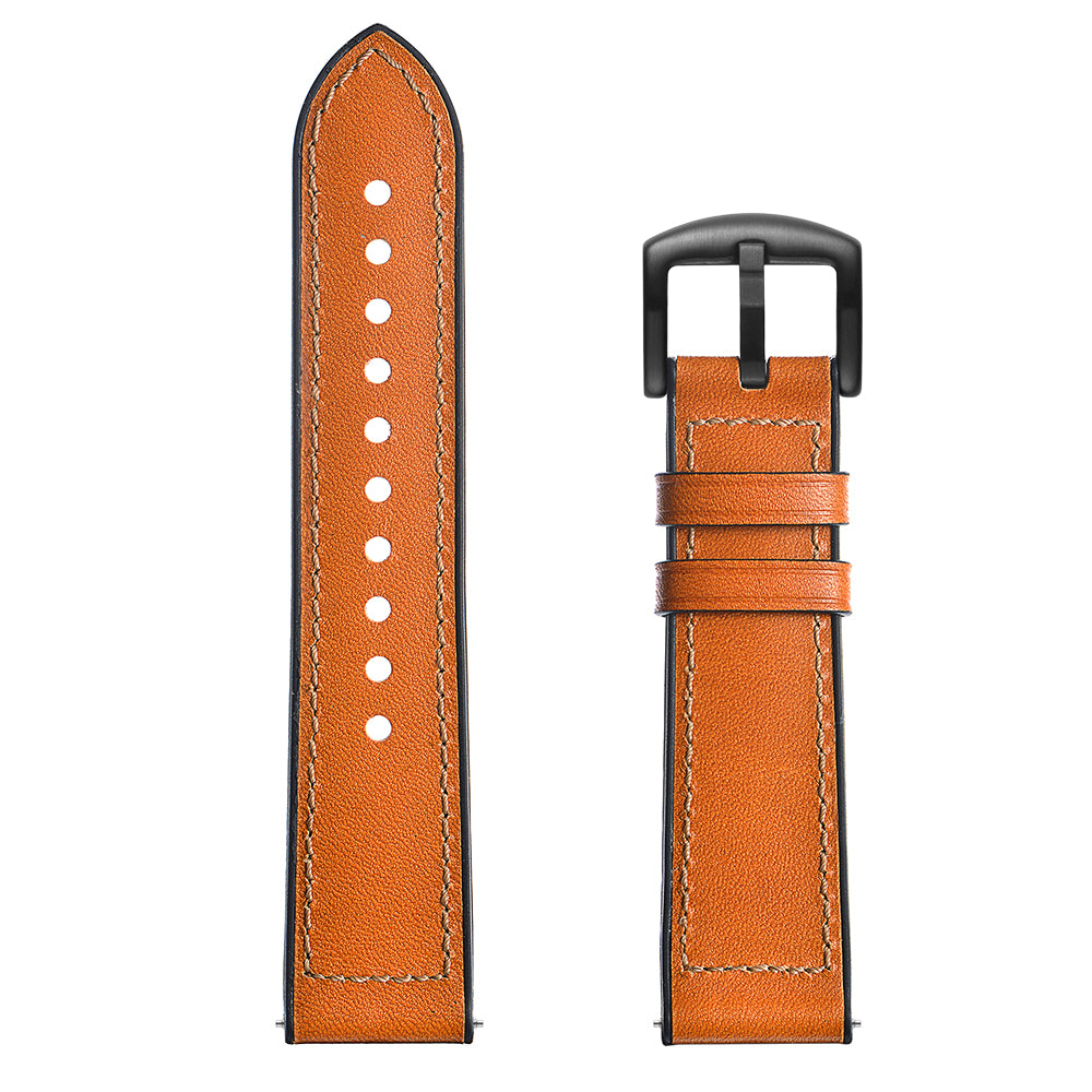 20mm Genuine Leather Coated Silicone Smart Watch Strap for Huawei Watch GT2 42mm