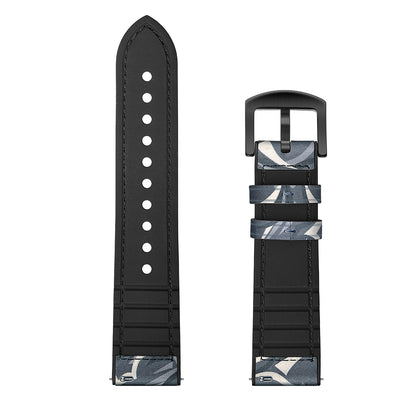 20mm Genuine Leather Coated Silicone Smart Watch Strap for Huawei Watch GT2 42mm