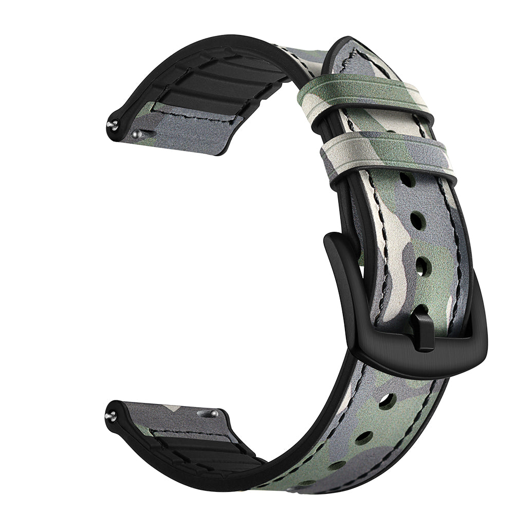 20mm Genuine Leather Coated Silicone Smart Watch Strap for Huawei Watch GT2 42mm