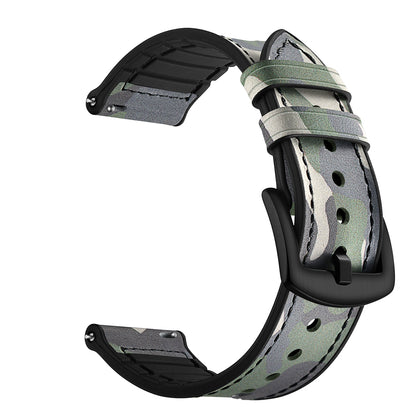20mm Genuine Leather Coated Silicone Smart Watch Strap for Huawei Watch GT2 42mm