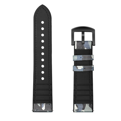 20mm Genuine Leather Coated Silicone Smart Watch Strap for Huawei Watch GT2 42mm