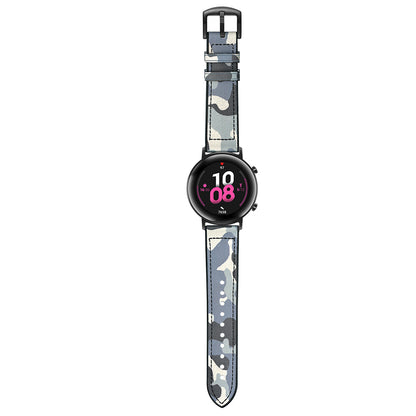 20mm Genuine Leather Coated Silicone Smart Watch Strap for Huawei Watch GT2 42mm