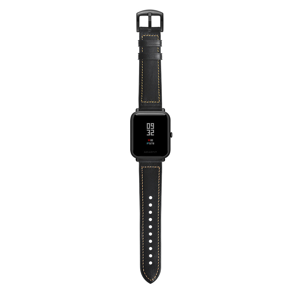 20mm Silicone Coated Leather Smart Watch Strap Replacement for Amazfit Huami Bip GTS Youth Smart Watch