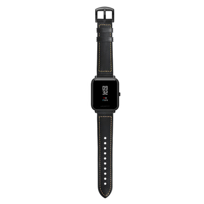 20mm Silicone Coated Leather Smart Watch Strap Replacement for Amazfit Huami Bip GTS Youth Smart Watch