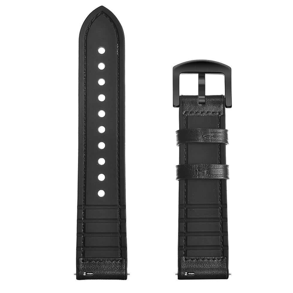 20mm Silicone Coated Leather Smart Watch Strap Replacement for Amazfit Huami Bip GTS Youth Smart Watch