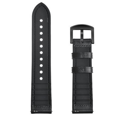 20mm Silicone Coated Leather Smart Watch Strap Replacement for Amazfit Huami Bip GTS Youth Smart Watch