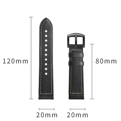 20mm Silicone Coated Leather Smart Watch Strap Replacement for Amazfit Huami Bip GTS Youth Smart Watch