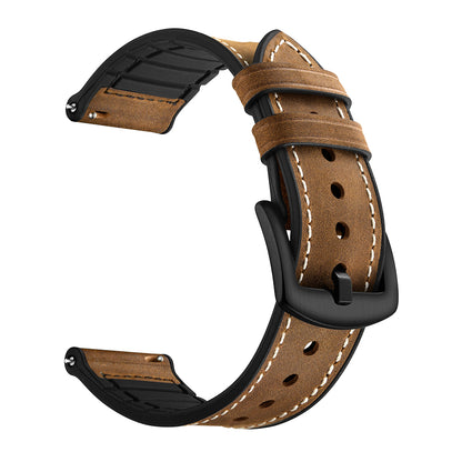 20mm Silicone Coated Leather Smart Watch Strap Replacement for Amazfit Huami Bip GTS Youth Smart Watch