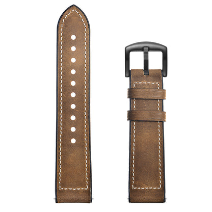 20mm Silicone Coated Leather Smart Watch Strap Replacement for Amazfit Huami Bip GTS Youth Smart Watch