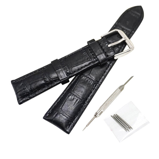 18mm Crocodile Leather Replacement Watch Band for Nokia Withings Steel HR 36mm Version
