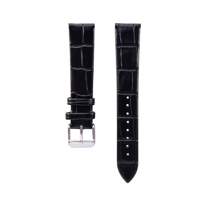 18mm Crocodile Leather Replacement Watch Band for Nokia Withings Steel HR 36mm Version