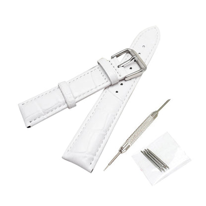 18mm Crocodile Leather Replacement Watch Band for Nokia Withings Steel HR 36mm Version
