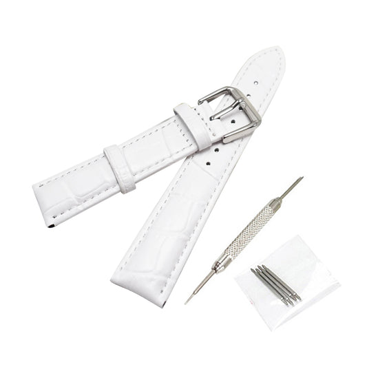 18mm Crocodile Leather Replacement Watch Band for Nokia Withings Steel HR 36mm Version