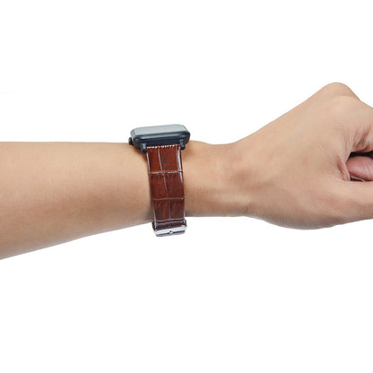 18mm Crocodile Leather Replacement Watch Band for Nokia Withings Steel HR 36mm Version