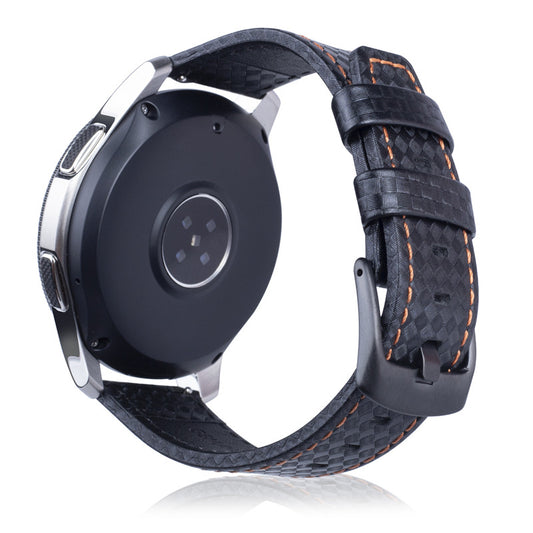 22mm Carbon Fiber Texture PU Leather Smart Watch Band for Huawei Watch GT2e/GT2 46mm
