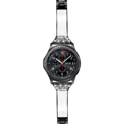 22mm Zinc Alloy Rhinestone Decor Watch Band for Samsung Gear S3 Frontier/Samsung Galaxy Watch 46mm