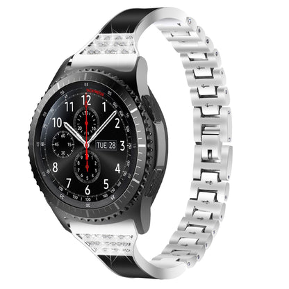 22mm Zinc Alloy Rhinestone Decor Watch Band for Samsung Gear S3 Frontier/Samsung Galaxy Watch 46mm