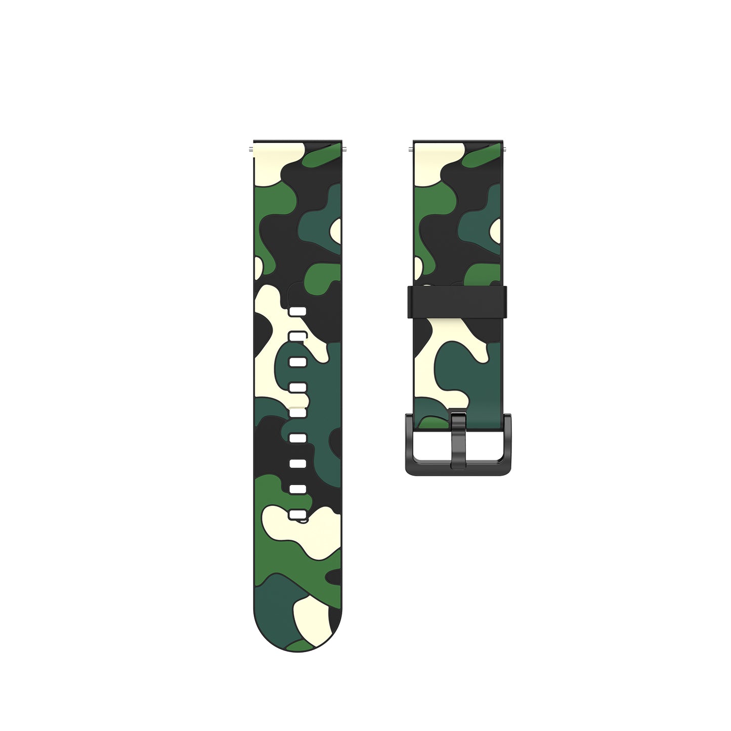 20mm Camouflage Style Silicone Watch Band for Garmin vivoactive 3/Forerunner 245