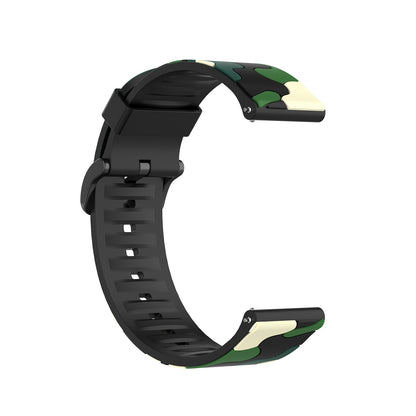 20mm Camouflage Style Silicone Watch Band for Garmin vivoactive 3/Forerunner 245