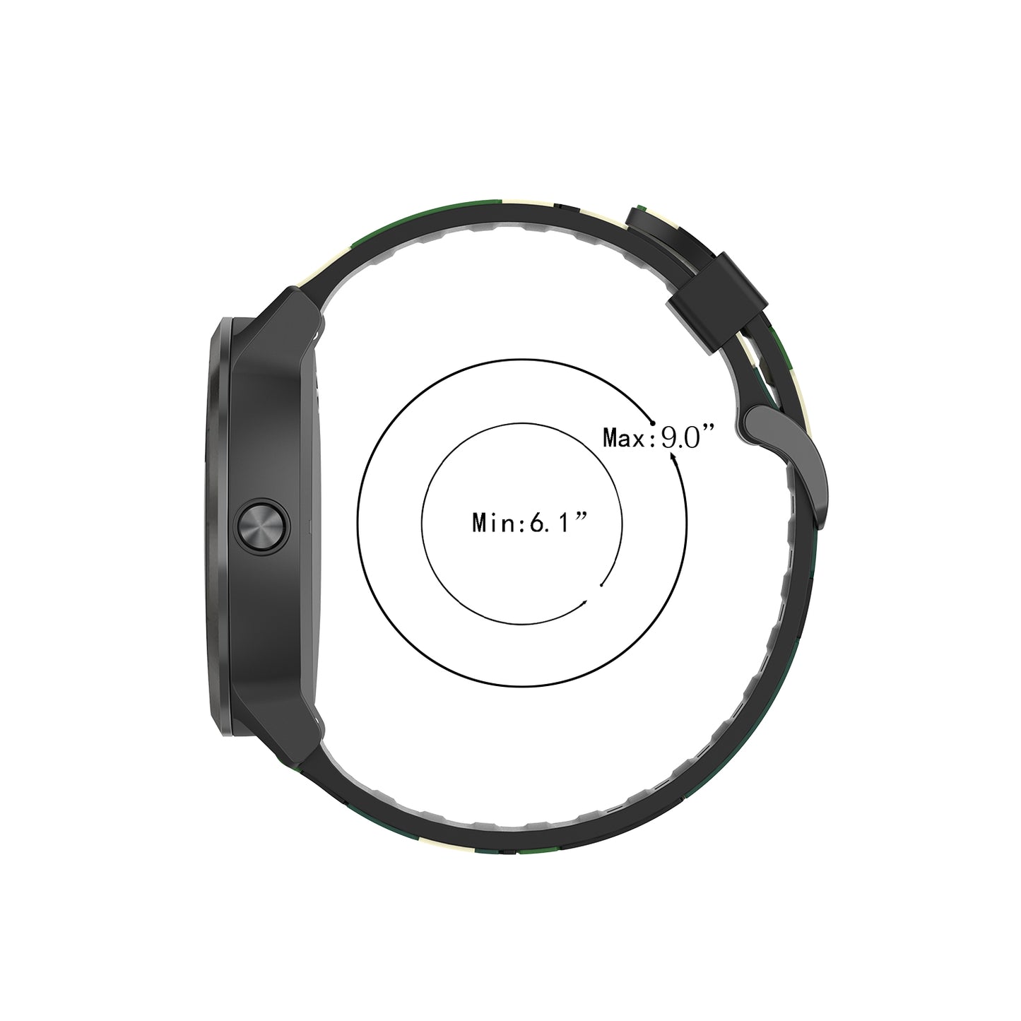 20mm Camouflage Style Silicone Watch Band for Garmin vivoactive 3/Forerunner 245