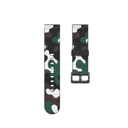 20mm Camouflage Style Silicone Watch Band for Garmin vivoactive 3/Forerunner 245