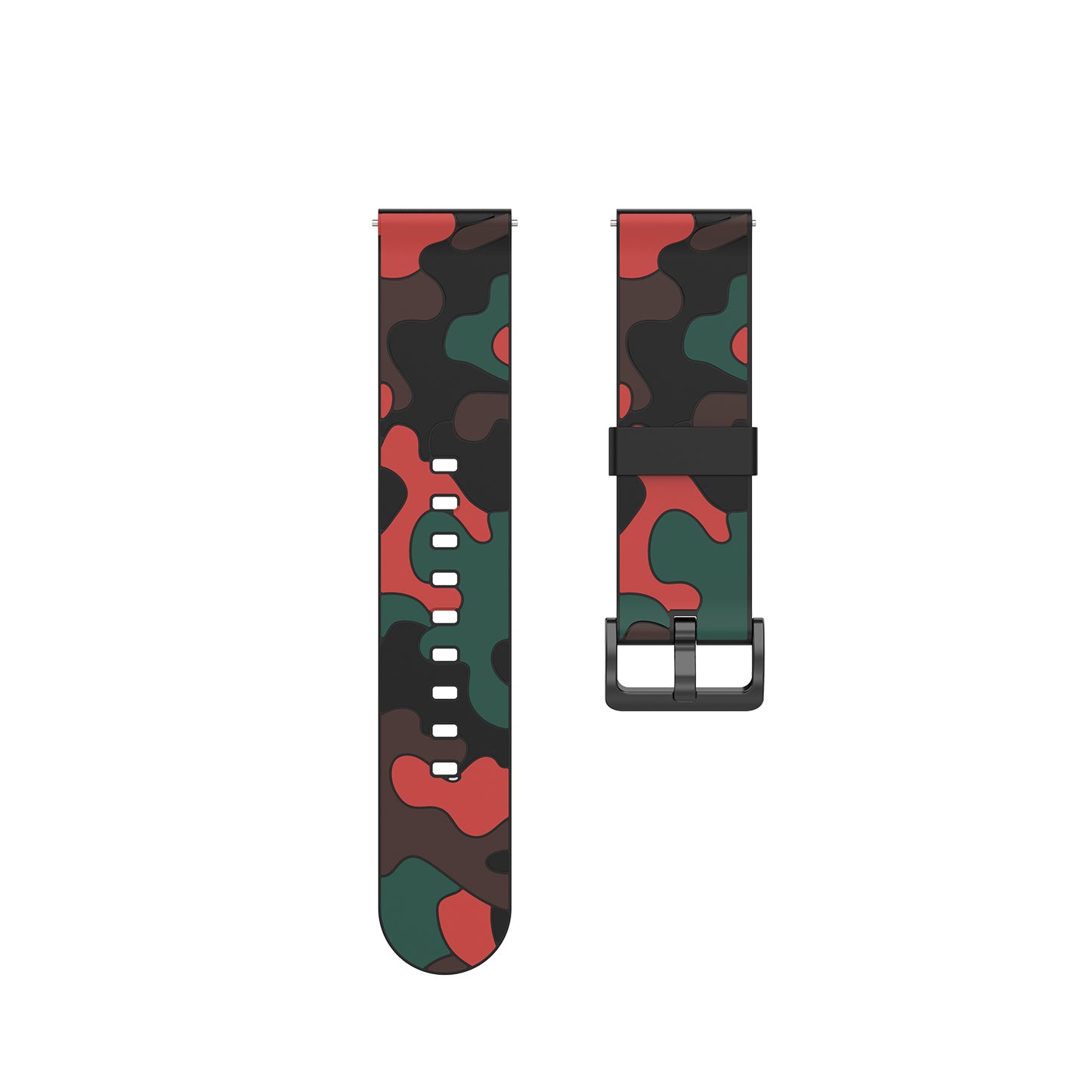 20mm Camouflage Style Silicone Watch Band for Garmin vivoactive 3/Forerunner 245