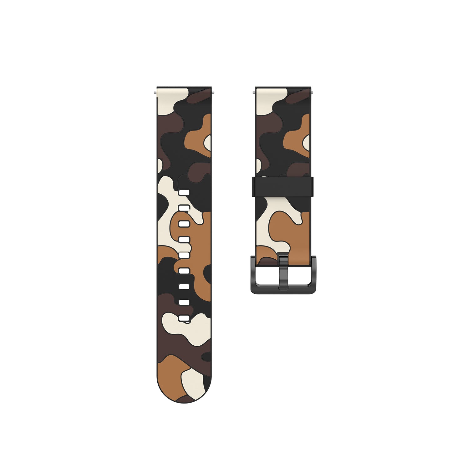 20mm Camouflage Style Silicone Watch Band for Garmin vivoactive 3/Forerunner 245