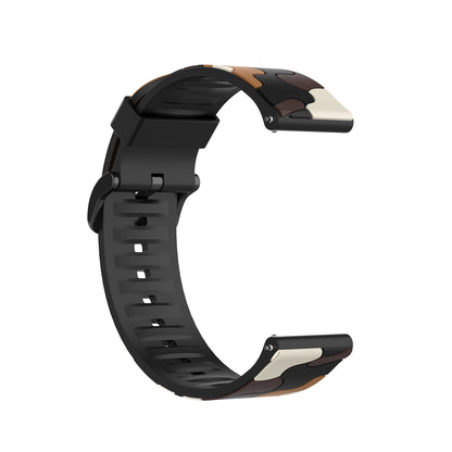 20mm Camouflage Style Silicone Watch Band for Garmin vivoactive 3/Forerunner 245