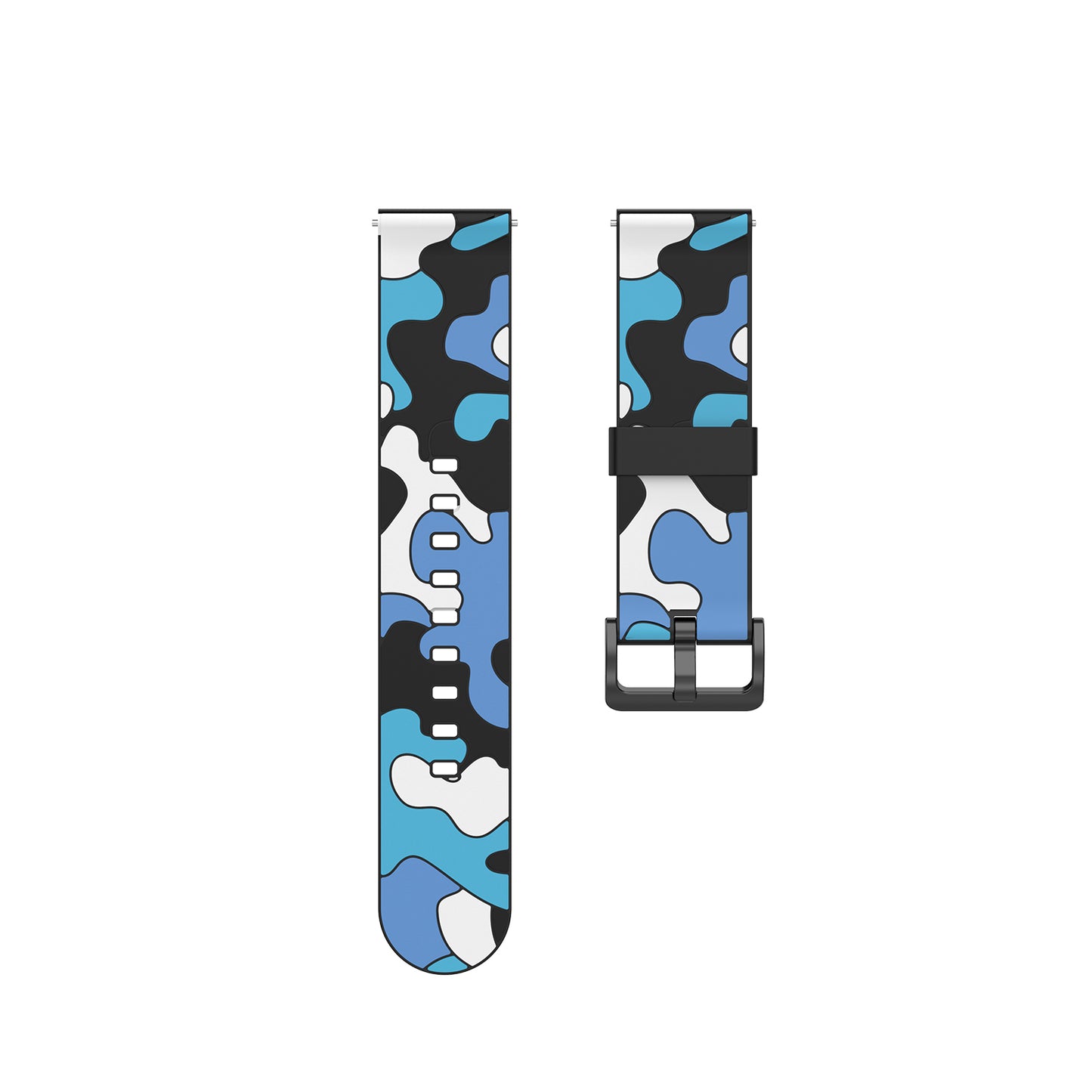 20mm Camouflage Style Silicone Watch Band for Garmin vivoactive 3/Forerunner 245