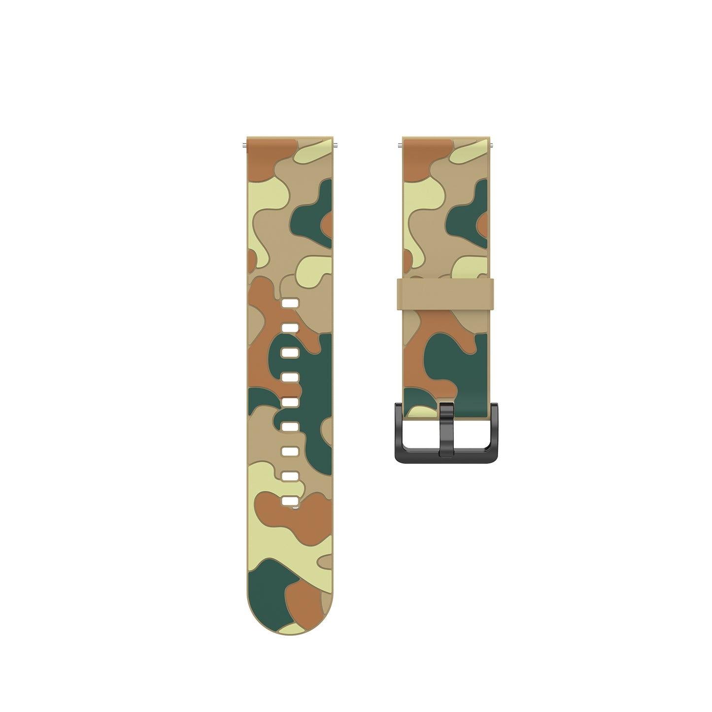 20mm Camouflage Style Silicone Watch Band for Garmin vivoactive 3/Forerunner 245